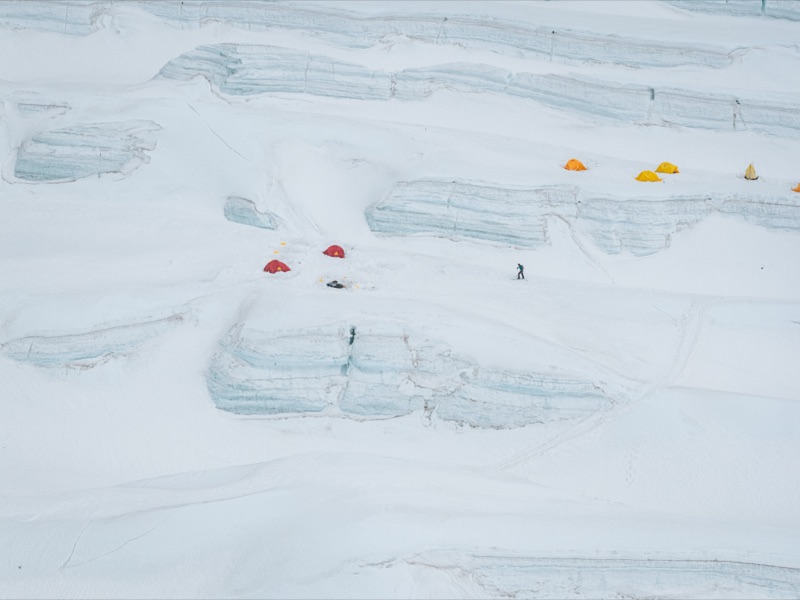 The ski descent — through Camp III