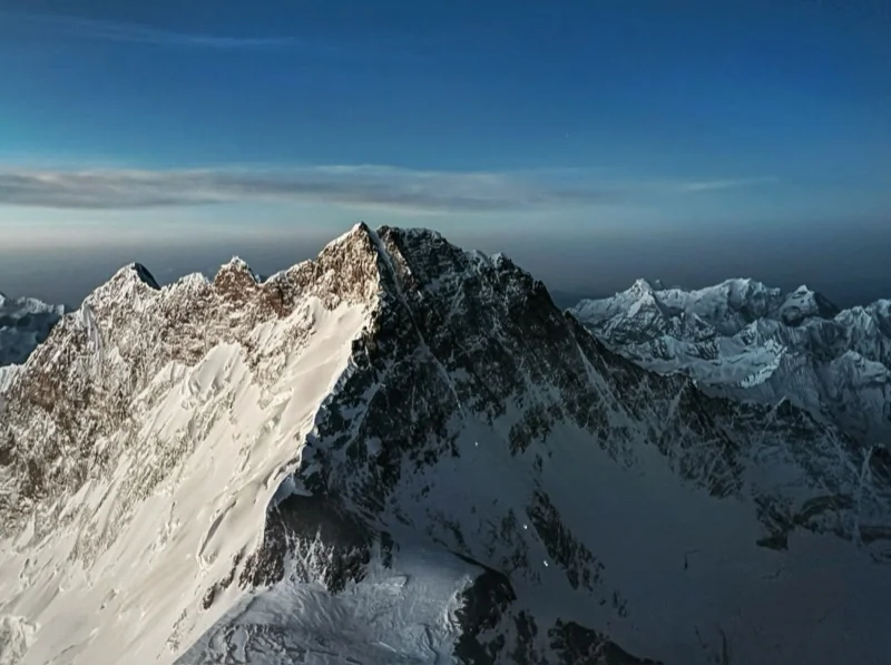 Lhotse seen from the summit ridge of Everest