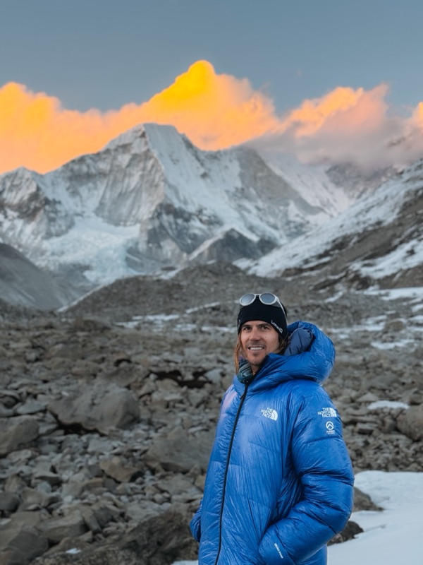 Trekking · the peaks above at dusk